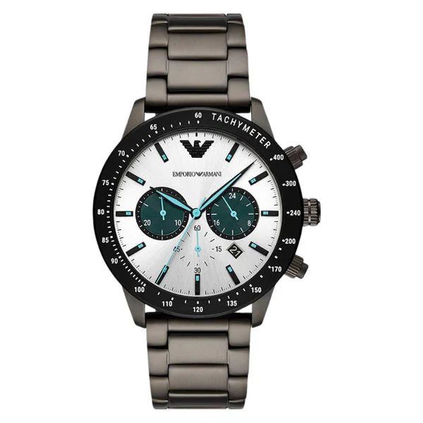 Emporio Armani - Gunmetal Stainless Steel Multicolour Dial Chronograph Quartz Watch AR11471