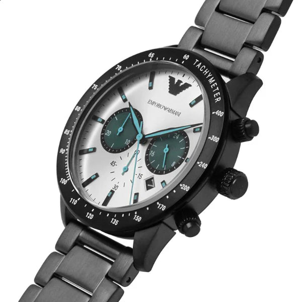 Emporio Armani - Gunmetal Stainless Steel Multicolour Dial Chronograph Quartz Watch AR11471
