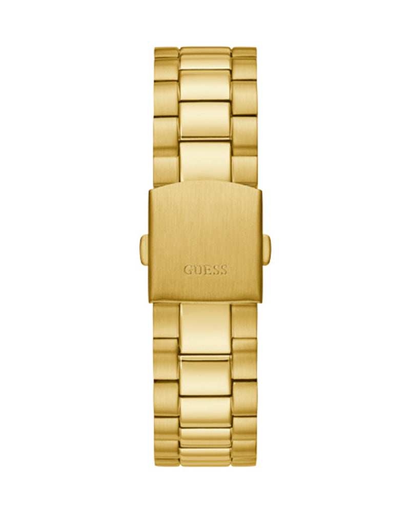Guess Connoisseur Gold Stainless Steel Black Dial Quartz Watch - GW0265G3