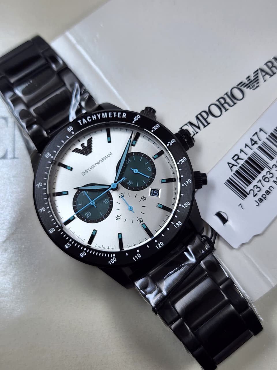 Emporio Armani - Gunmetal Stainless Steel Multicolour Dial Chronograph Quartz Watch AR11471